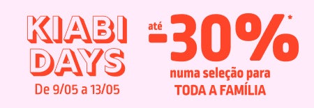 KIABI DAYS: até -30% de desconto numa seleção de produtos